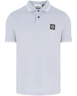Stone Island Patch Logo 2200010 Polo - White