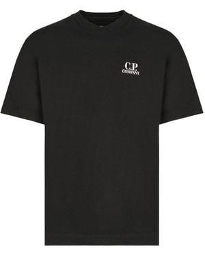 C.P. Company 30/1 British Sailor Logo T Shirt - Black