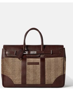 Brunello Cucinelli Leather Travel Bag - Brown