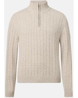 Belstaff Westport Quarter Zip Jumper - White
