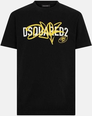 DSquared² Cool Fit Branded T Shirt - Black