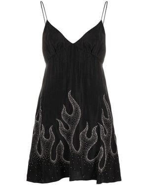 Palm Angels Women's Studded Burning Dress - Black