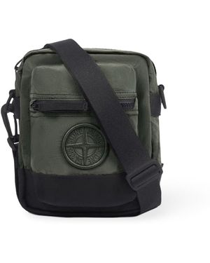 Stone Island Nylon Metal Cross Body Bag Colour: Musk - Black