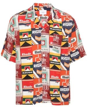 Rhude Cigaretta Silk Shirt - Red