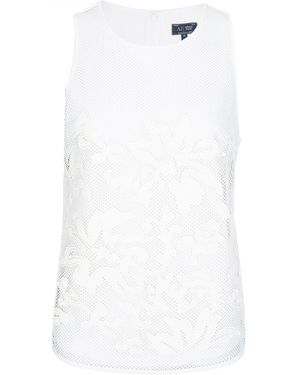 Armani Jeans Mesh Top White