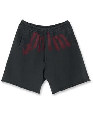 Palm Angels Big Waist Logo Sweatshorts - Blue