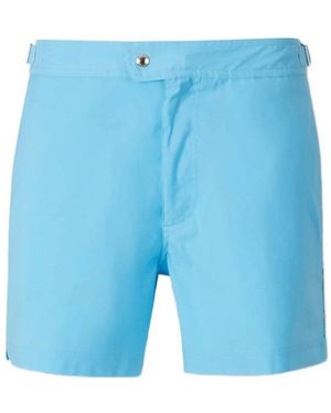 Tom Ford Compact Poplin Swim Shorts - Blue