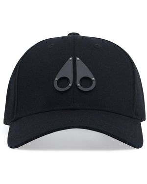 Moose Knuckles Black Logo Icon Cap - Blue