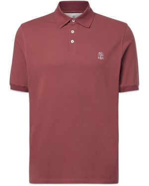 Brunello Cucinelli Classic Piquet Polo - Red