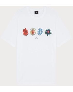 Paul Smith Ps Flowers T Shirt - White