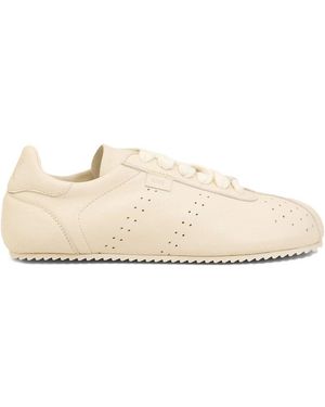 Ami Paris Nappa Low Top Trainers - Natural