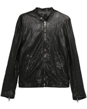 Dolce & Gabbana Biker Leather Jacket - Black