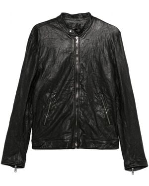 Dolce & Gabbana Biker Leather Jacket - Black