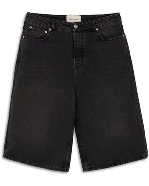 Ami Paris Over Fit Denim Shorts - Black