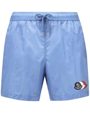 Moncler Archive Logo Swimshorts - Blue