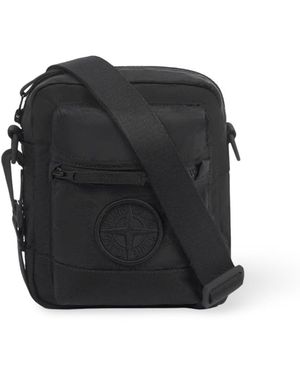 Stone Island Nylon Metal Cross Body Bag Colour: Black