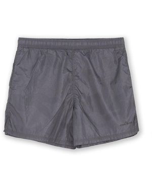 Stone Island Brand Swimshorts - Grey