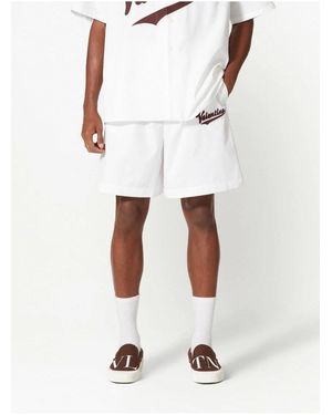 Valentino Popeline Twill Shorts - White