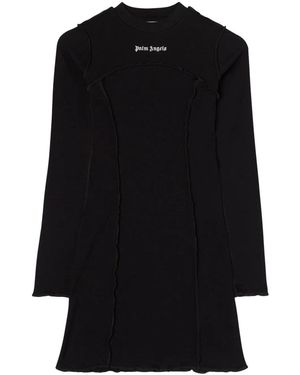 Palm Angels Logo Rib Dress - Black