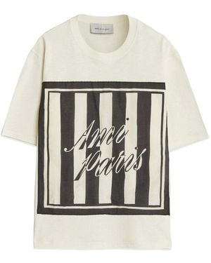 Ami Paris Boxy Sewn Scarf T Shirt - White