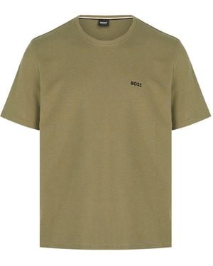 BOSS Waffle T Shirt - Green