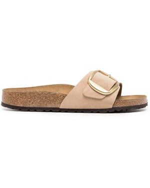 Birkenstock Women Madrid Big Buckle Nubuck Leather - White