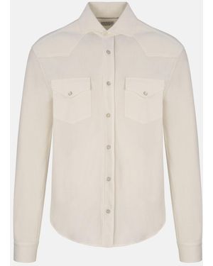 Brunello Cucinelli Western Cotton Shirt - White