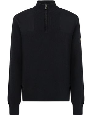 Belstaff Commander Quarter Zip Jumper - Black