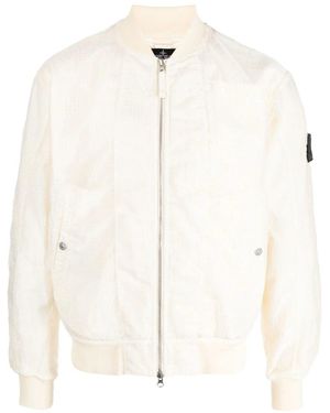 Stone Island Shadow Project Sleeve Badge Bomber Jacket Beige - Natural