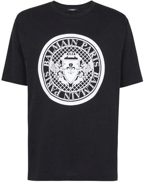Balmain T-Shirt With Logo - Black