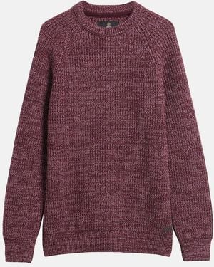 Barbour Horseford Crew Neckjumper - Purple