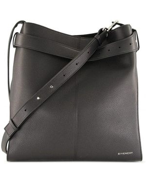 Givenchy Medium Leather Belted Bag - Black