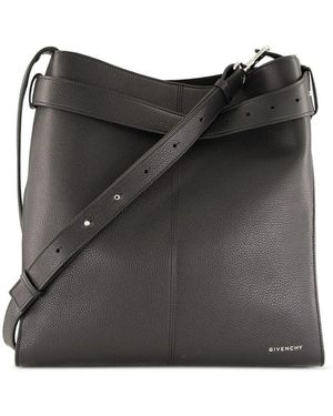 Givenchy Medium Leather Belted Bag - Black