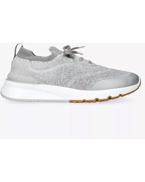 Brunello Cucinelli Knitted Trainers - White