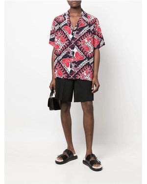 Valentino Manifesto Bandana Silk Shirt - Red