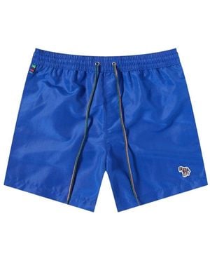 Paul Smith Zebra Branding Swimshorts - Blue