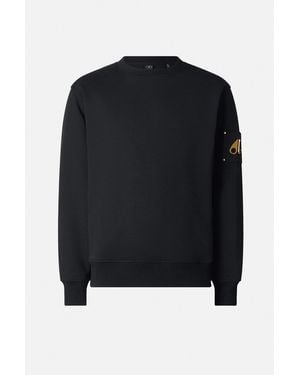 Moose Knuckles Hartsfield Gold Logo Sweatshirt - Blue