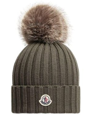 Moncler Pom Pom Hat - Green