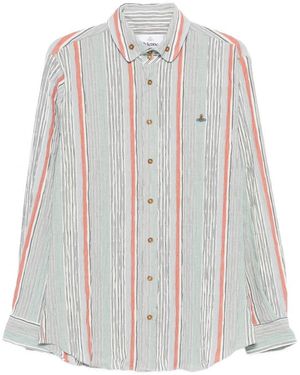Vivienne Westwood 2 Button Stripe Krall Shirt - White