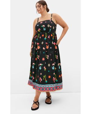 City Chic Plus Size Layla Mont Print Midi Dress - Multicolor
