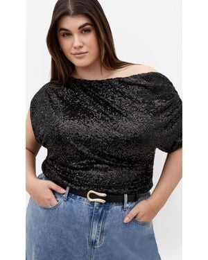City Chic Plus Size Cami Top Adorn/3Xs - Black