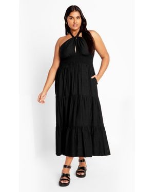 City Chic Plus Size Maxi Dress Dallas - Black