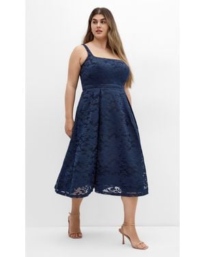 City Chic Plus Size Jacklynn Midi Dress - Blue