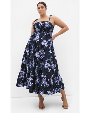 City Chic Plus Size Marli Tier Maxi Dress - Blue