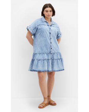City Chic Plus Size Layla Dress - Blue