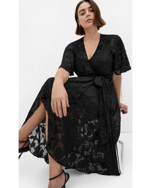 City Chic Plus Size Love Wrap Maxi Dress - Black