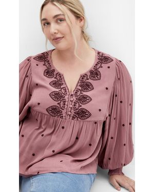 City Chic Plus Size Amalie Top - Pink