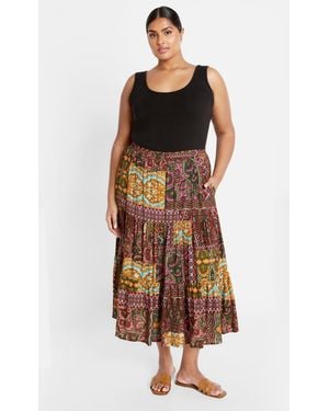 City Chic Plus Size Erica Skirt - Multicolor