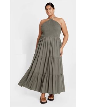 City Chic Plus Size Tahitian Maxi Dress - Multicolor