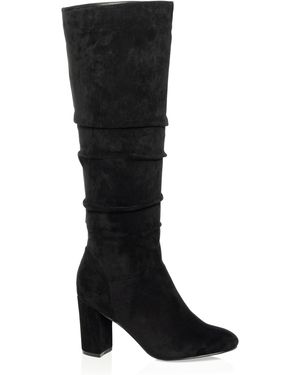 City Chic Plus Size Wide Fit Petra Knee High Boot - Black